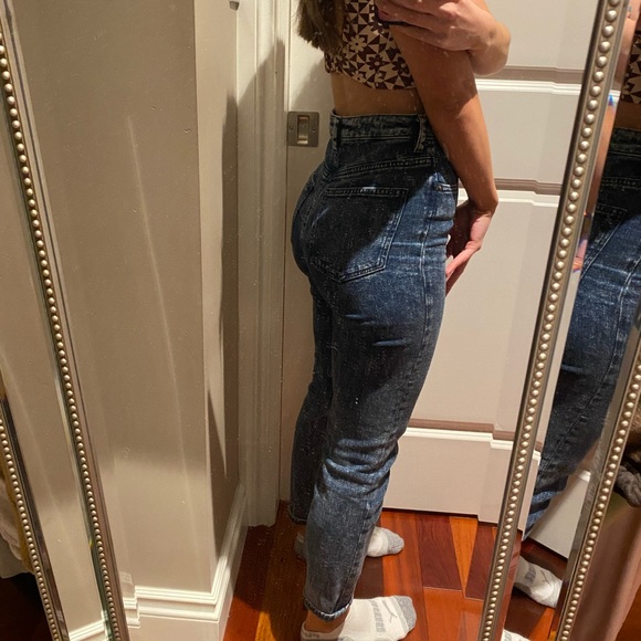 Super high rise ASOS acid wash mom denim - Picture 2 of 3